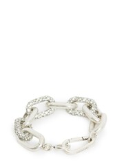 AllSaints Silver Tone Pavé Link Bracelet - Image 2 of 3