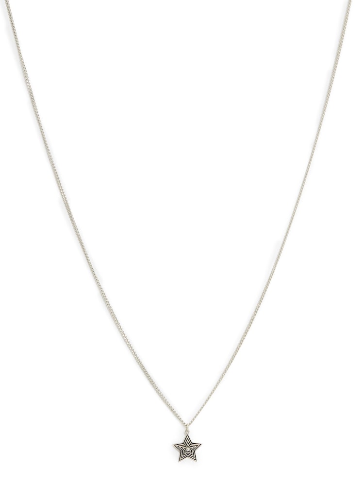 AllSaints Sterling Silver Plated Star Pendant Necklace - Image 1 of 3 AllSaints Sterling Silver Plated Star Pendant Necklace - Image 1 of 3