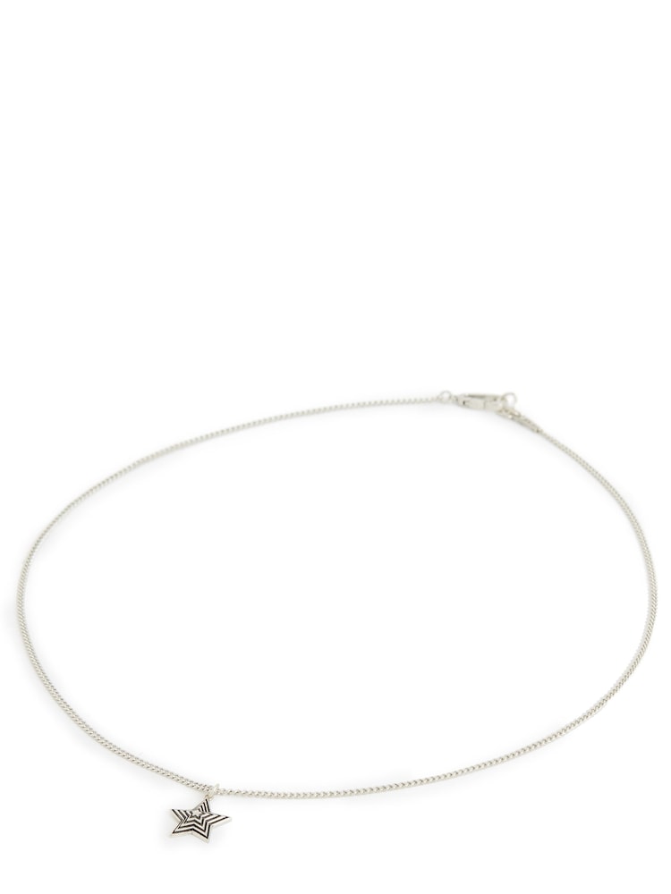AllSaints Sterling Silver Plated Star Pendant Necklace - Image 2 of 3 AllSaints Sterling Silver Plated Star Pendant Necklace - Image 2 of 3