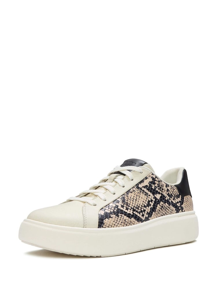 FitFlop Cream RTG Lace Up Sneaker Trainers - Image 2 of 4