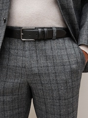 Black Grained Leather Belt - Image 1 of 3