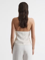 Reiss Ivory Freda Tie Halter Neck Blouse - Image 4 of 5