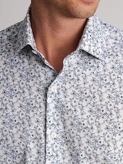 Brook Taverner White Floral Print Cotton Shirt - Image 2 of 6