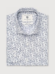 Brook Taverner White Floral Print Cotton Shirt - Image 4 of 6