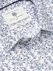 Brook Taverner White Floral Print Cotton Shirt - Image 5 of 6