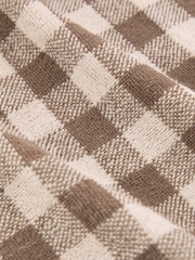 Yard Chocolate Brown Barton Check Towel - Image 4 of 4