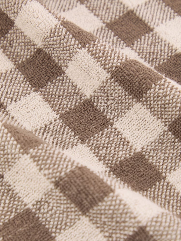Yard Chocolate Brown Barton Check Towel - Image 4 of 4 Yard Chocolate Brown Barton Check Towel - Image 4 of 4