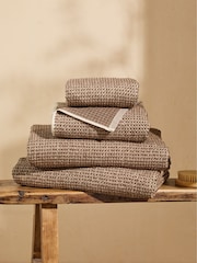 Yard Chocolate Brown Hebden Waffle Towel - Image 1 of 4