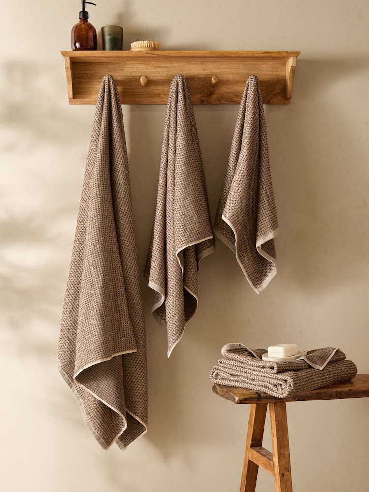 Yard Chocolate Brown Hebden Waffle Towel - Image 2 of 4 Yard Chocolate Brown Hebden Waffle Towel - Image 2 of 4