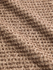Yard Chocolate Brown Hebden Waffle Towel - Image 4 of 4