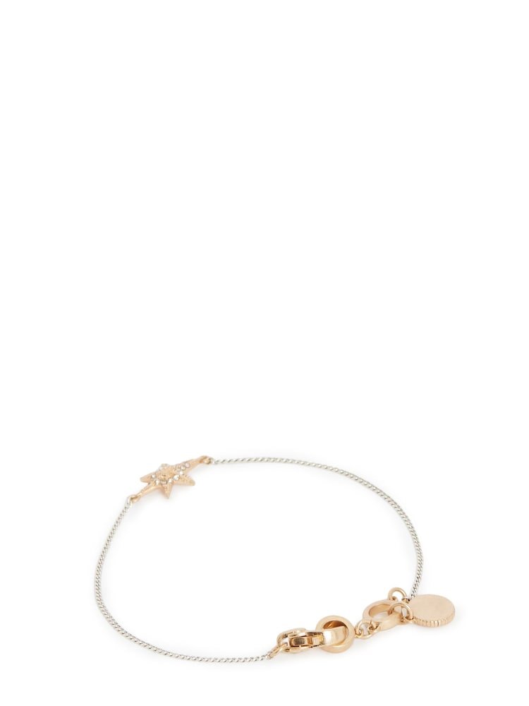 AllSaints Gold Tone Celestial Star Charm Bracelet - Image 2 of 3 AllSaints Gold Tone Celestial Star Charm Bracelet - Image 2 of 3