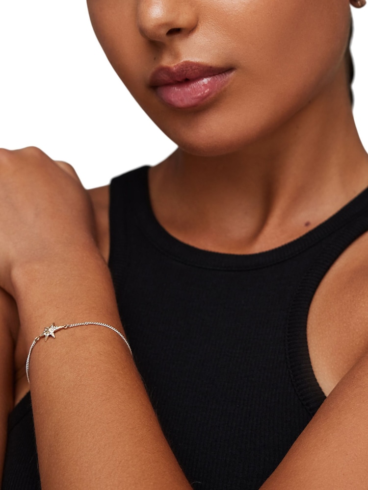 AllSaints Gold Tone Celestial Star Charm Bracelet - Image 3 of 3