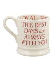 Emma Bridgewater Cream Pink Toast My Brilliant Friend 1/2 Pint Mug - Image 4 of 4