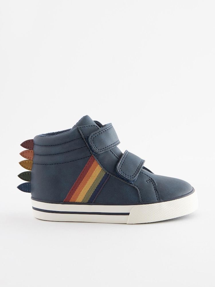 Marineblau, Stachel - Warm gefütterte Stiefel mit Klettverschluss - Bild 2 von 9