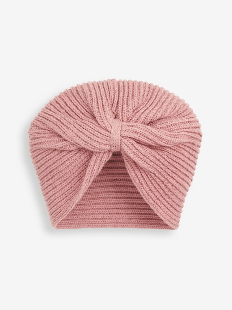 Rosa - Turbante de punto para niñas de JoJo Maman Bébé - Imagen 1 de 2