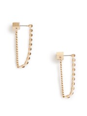 AllSaints Gold Rhinestone Chain Ear Jacket - Image 1 of 3