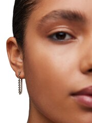 AllSaints Gold Rhinestone Chain Ear Jacket - Image 3 of 3