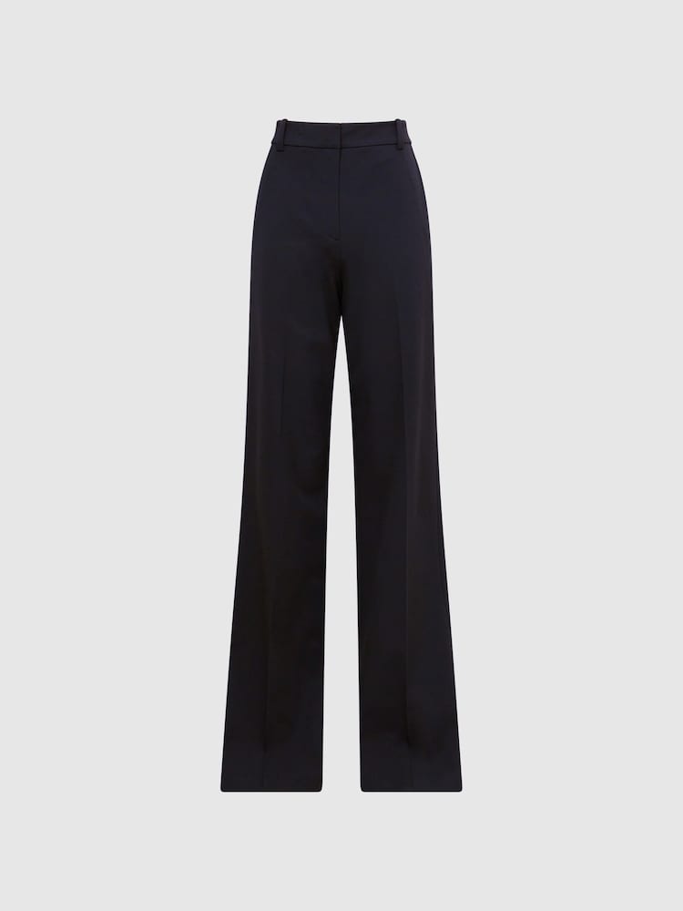 Reiss Navy Joanne Wide Leg Trousers - Image 2 of 5