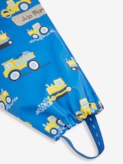 JoJo Maman Bébé Cobalt Digger Print Waterproof Dungarees - Image 6 of 6