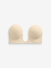 Pastel Rose Nude - חזייה נדבקת עם מחשוף U עמוק - תמונה 4 מתוך 5