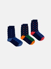 Joules Striking Black Spot Cotton Ankle Socks - Image 1 of 2