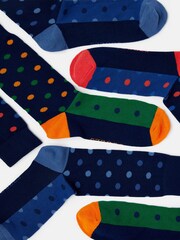 Joules Striking Black Spot Cotton Ankle Socks - Image 2 of 2