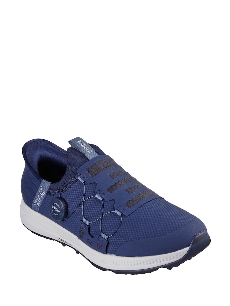 Skechers Blue Mens Go Golf Elite 5 Slip In Waterproof Shoes - Image 3 of 5