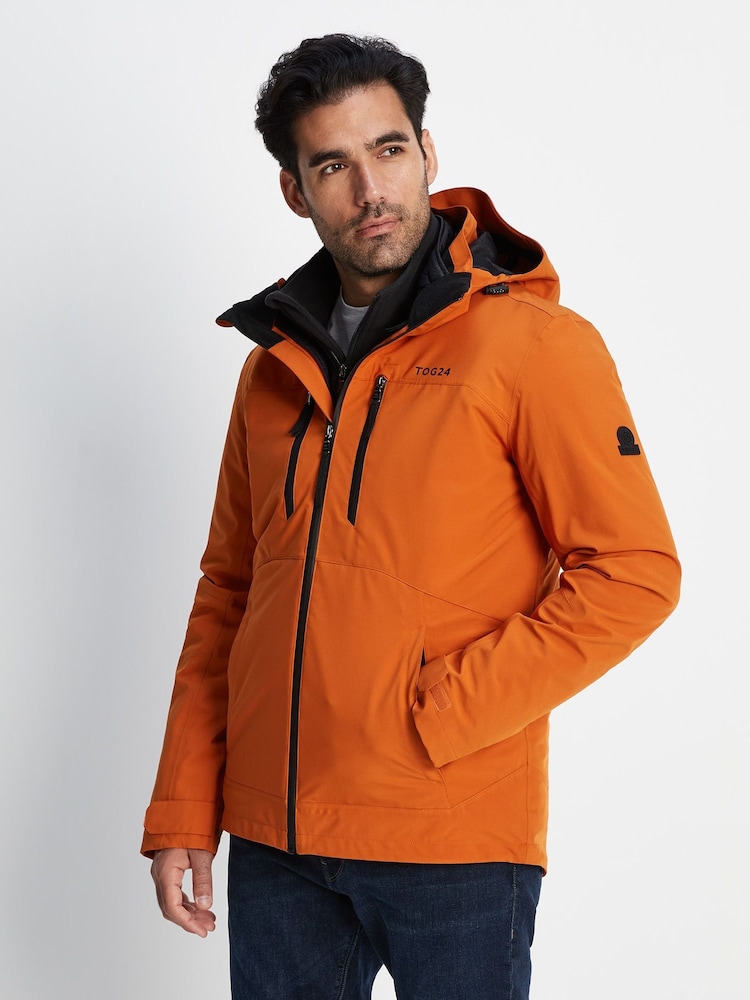 Tog 24 Orange Denton Waterproof 3 in 1 Hooded Jacket - Image 1 of 10