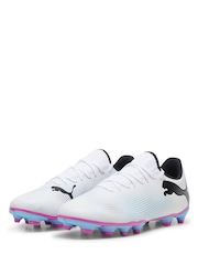 Puma White Future 7 Play Football Boots - Image 3 of 6