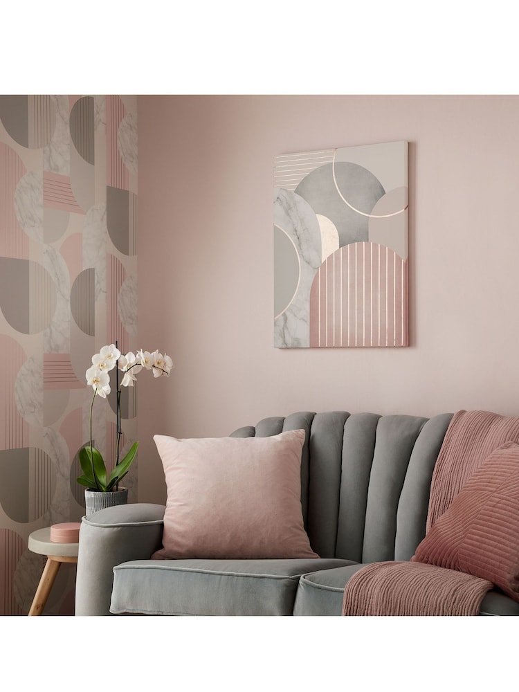 Art For The Home Pink Art Deco Deo Canvas - Image 1 of 3