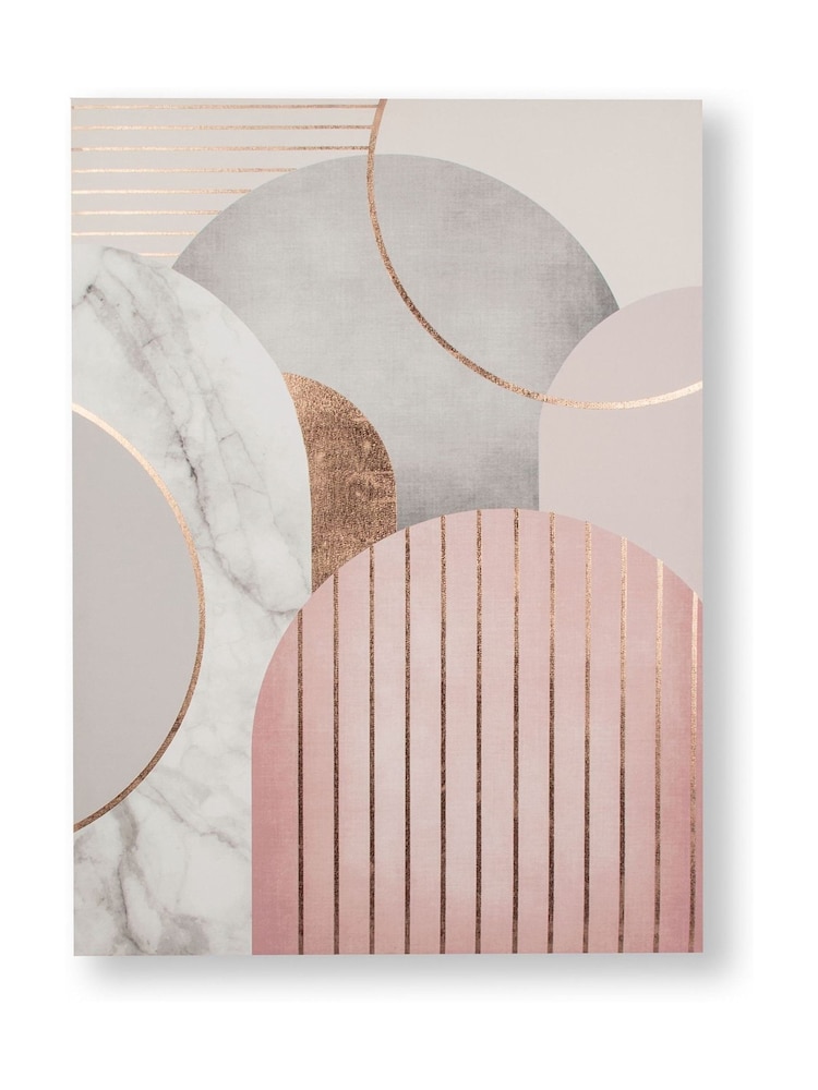 Art For The Home Pink Art Deco Deo Canvas - Image 2 of 3 Art For The Home Pink Art Deco Deo Canvas - Image 2 of 3