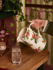 Portmeirion Multi Botanic Garden Christmas Holly Bella Jug - Image 2 of 3