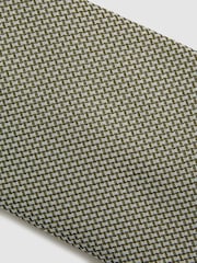Reiss Soft Sage Ceremony Textured Silk-Blend Tie - Image 5 of 5