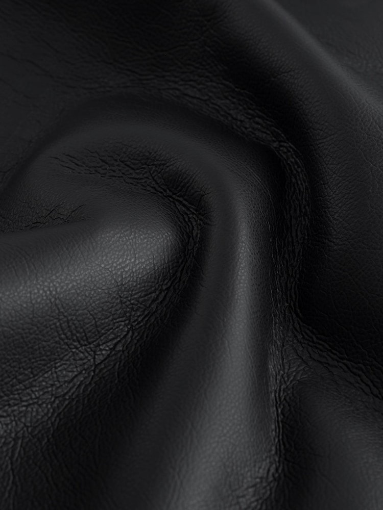 Black Reversible Faux Leather & Faux Fur Jacket - Image 7 of 7