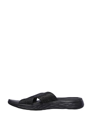 Skechers Black On-The-Go 600 Glistening Womens Sandals - Image 2 of 5