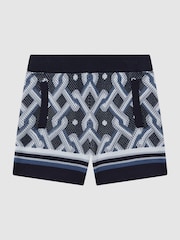 Reiss Jack Gestrickte Shorts mit elastischem Taillenbund - Bild 2 von 6