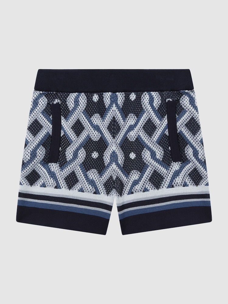 Reiss Jack Gestrickte Shorts mit elastischem Taillenbund - Bild 2 von 6 Reiss Jack Gestrickte Shorts mit elastischem Taillenbund - Bild 2 von 6