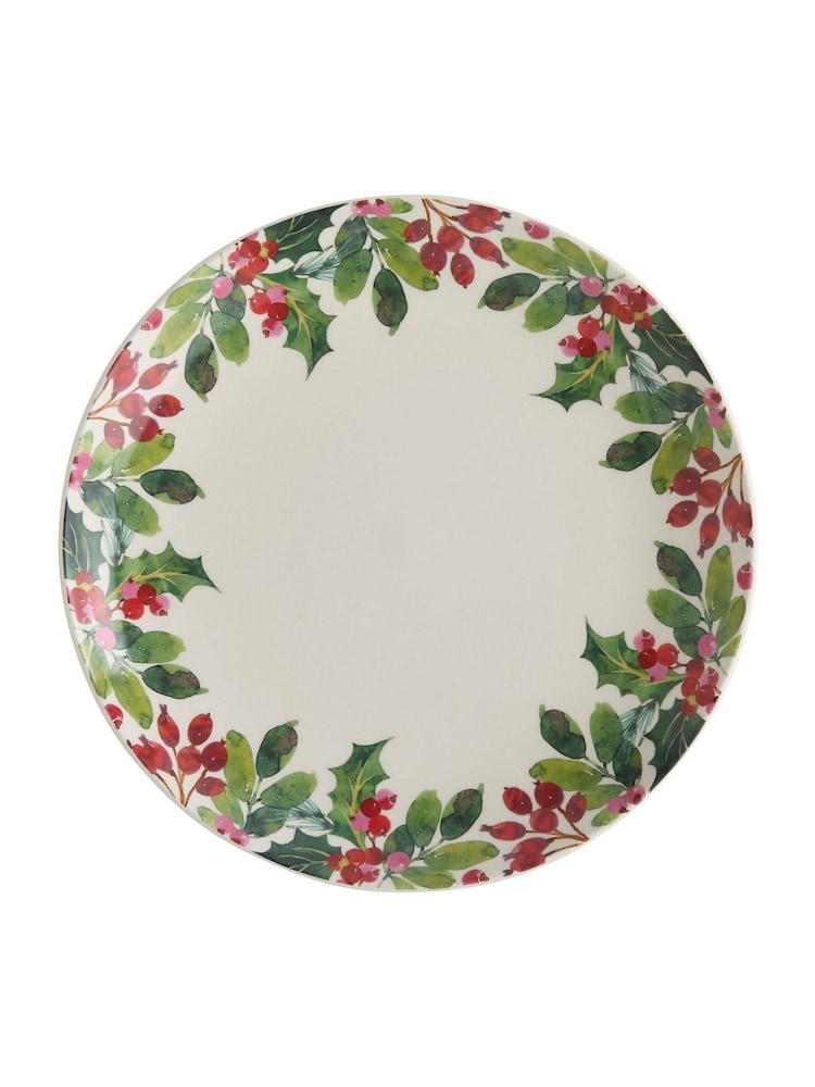 Portmeirion Set of 4 Multi Botanic Garden Christmas Holly Border Dinner Plates - Image 3 of 3 Portmeirion Set of 4 Multi Botanic Garden Christmas Holly Border Dinner Plates - Image 3 of 3