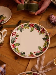 Portmeirion Set of 4 Multi Botanic Garden Christmas Holly Border Side Plates - Image 1 of 3