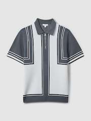 قميص بولو محبوك Orion بنصف سحاب من Reiss - صورة 2 من 6