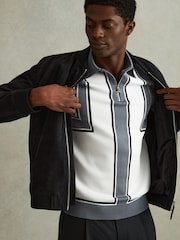 قميص بولو محبوك Orion بنصف سحاب من Reiss - صورة 3 من 6