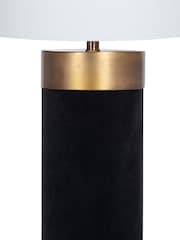 Pacific Black Velvet & Antique Brass Table Lamp - Image 4 of 4