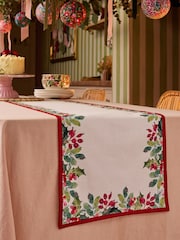 Portmeirion Multi Botanic Garden Christmas Holly Table Runner - Image 1 of 2