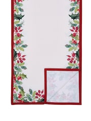 Portmeirion Multi Botanic Garden Christmas Holly Table Runner - Image 2 of 2