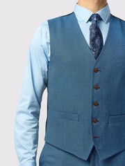 Antique Rogue Blue Blake Texture Waistcoat - Image 2 of 2