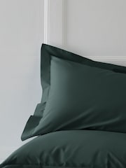 Set of 2 Green Dark Cotton Rich Pillowcases - Image 2 of 2