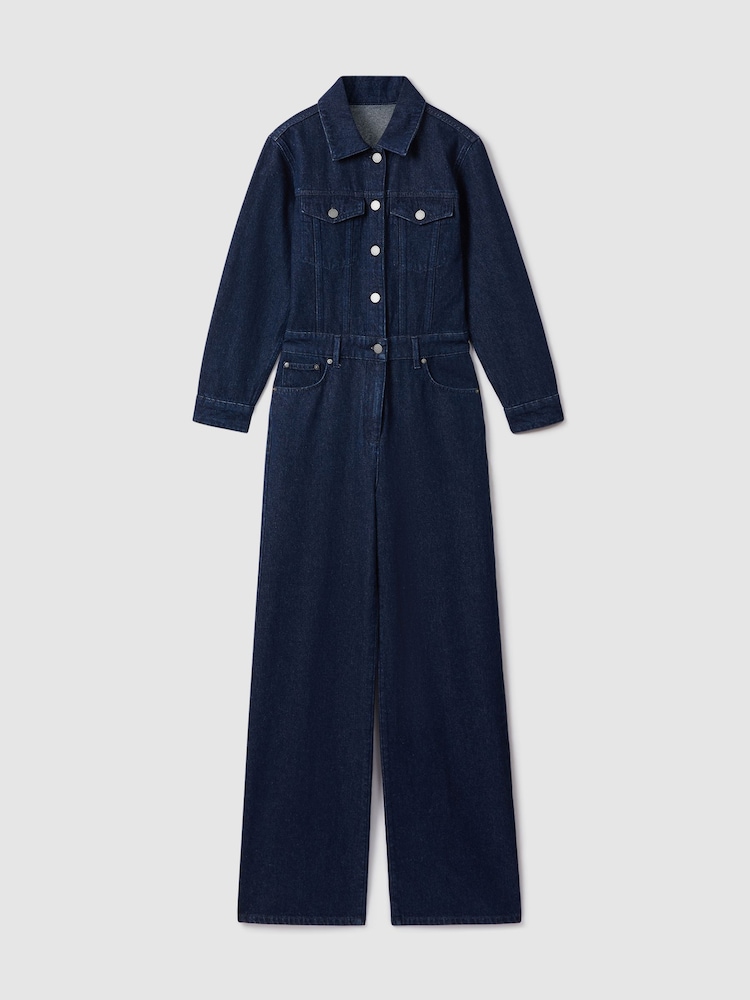 Reiss Frankie Denim-Overall in Relaxed Fit - Bild 2 von 6