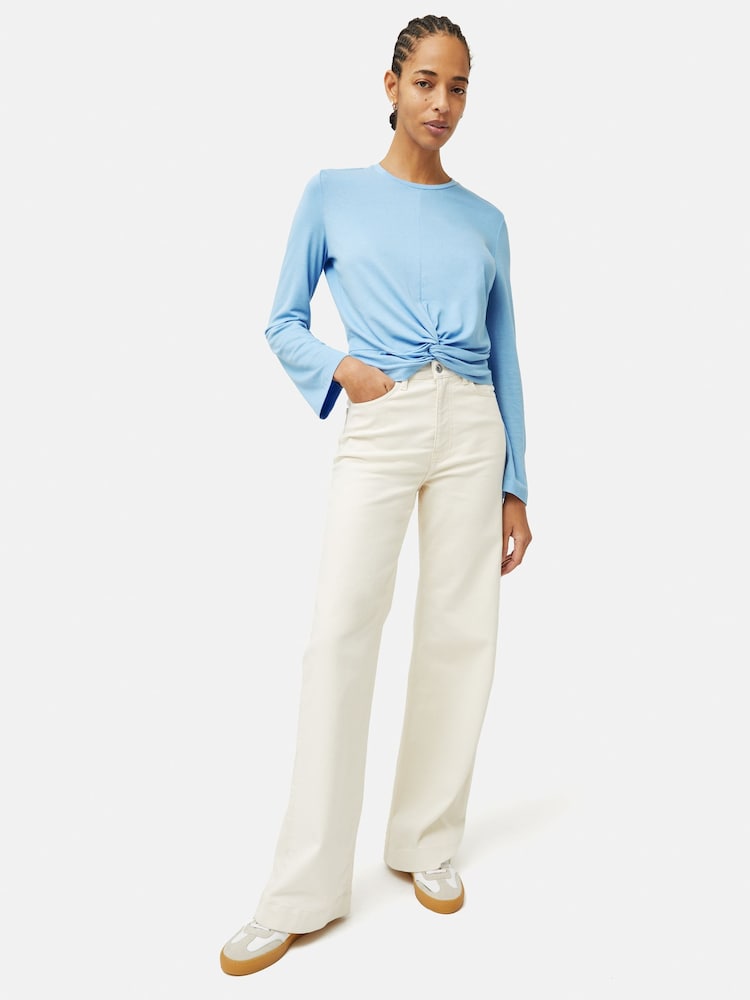 Jigsaw Knotted Front Long Sleeve Top - Image 1 of 5