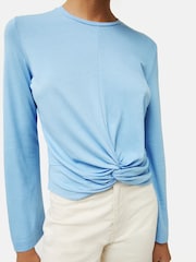 Jigsaw Knotted Front Long Sleeve Top - Image 3 of 5