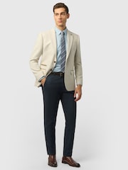 Antique Rogue Natural Single Breasted Slim Fit Baxter Ecru Herringbone Tweed Jacket - Image 4 of 5